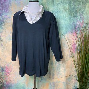 📌Yessica "2 in 1" Blouse - Pulli  Cotton Top